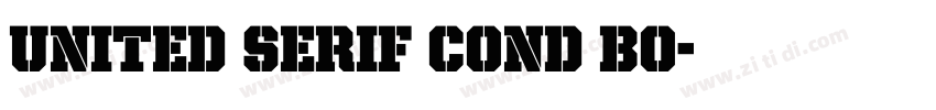 United Serif Cond Bo字体转换